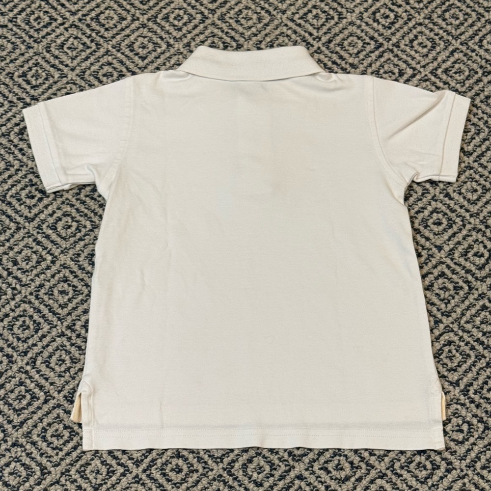 🎉 EUC 🎉 TBBC 4T White Polo Shirt with White Stork - Picture 3 of 3